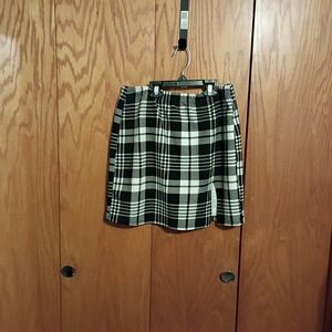 Source Unknown Black and White Checkered Mini Skirt